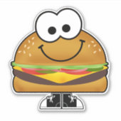 Sticker en vinyle de Cutie Cartoon Cheeseburger (Devant)