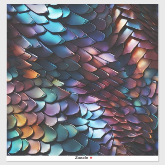 Sticker en vinyle de Dragon Scales (Feuille)