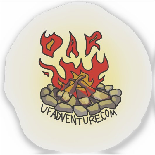 Sticker en vinyle de feu de camp (Devant)