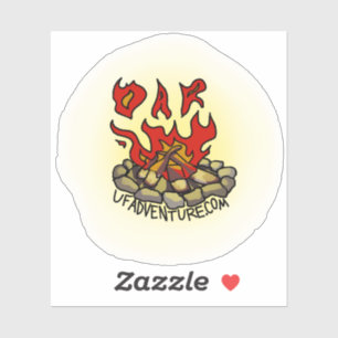 Sticker en vinyle de feu de camp