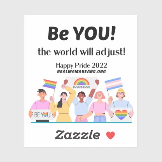 Sticker en vinyle de fierté (Feuille)