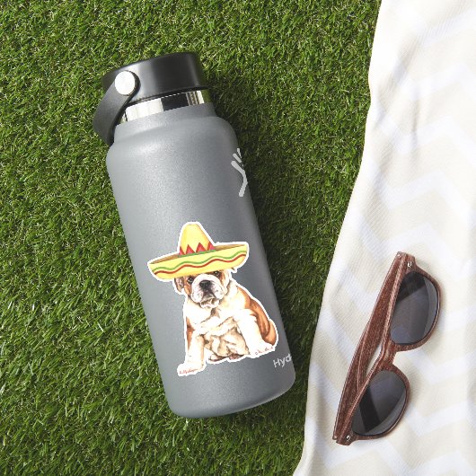 Sticker en vinyle de Fiesta Bulldog (HydroFlask Insitu)