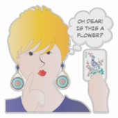 Sticker en vinyle de fleur Mah Jongg (Devant)