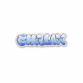 Sticker en vinyle de graffiti "Chillax" sur mesure (Devant)