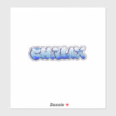 Sticker en vinyle de graffiti "Chillax" sur mesure (Feuille)