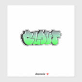 Sticker en vinyle de graffiti "Clout" personnalisé (Feuille)