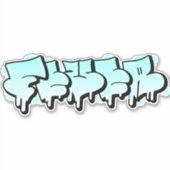 Sticker en vinyle de graffiti "Fever" sur mesure (Devant)