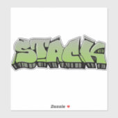Sticker en vinyle de graffiti "Stack" sur mesure (Feuille)