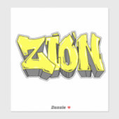 Sticker en vinyle de graffiti "Tony" sur mesure (Feuille)