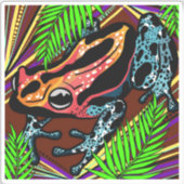 Sticker en vinyle de grenouille (Recto)