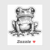 sticker en vinyle de grenouille (Feuille)