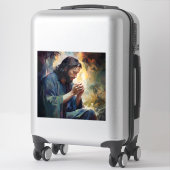Sticker en vinyle de Jésus (Sur valise)
