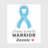 Sticker en vinyle de la maladie de Graves (Feuille)