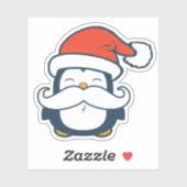 Sticker en vinyle de la moustache de Noël (Feuille)