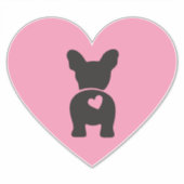 Sticker en vinyle de la queue de coeur rose de Bul (Devant)