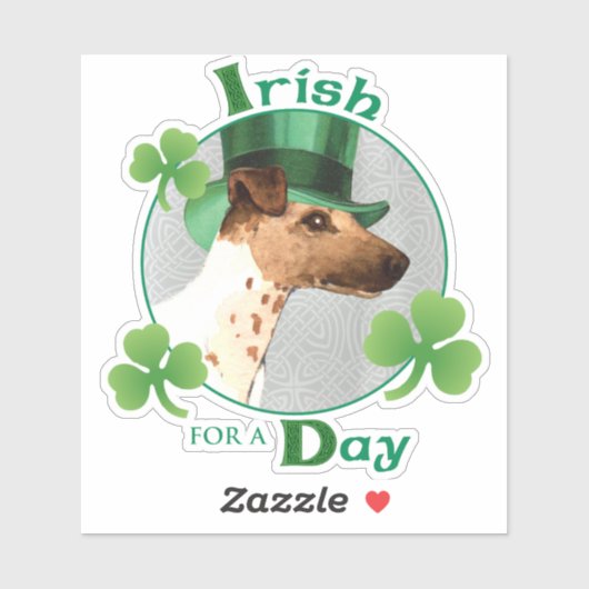 Sticker en vinyle de la St. Patrick's Day Smooth F (Feuille)