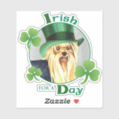 Sticker en vinyle de la St. Patrick's Day Yorkshir (Feuille)
