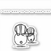 Sticker en vinyle de lapin mignon (Devant)