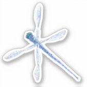 Sticker en vinyle de libellule violette (Recto)