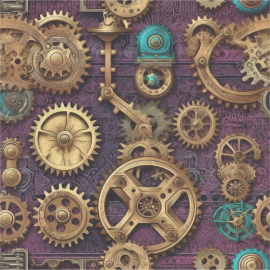 Sticker en vinyle de machine Steampunk (Devant)