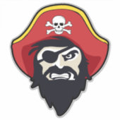 Sticker en vinyle de mascotte pirate (Devant)