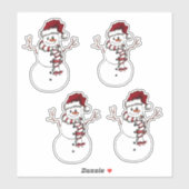 Sticker en vinyle de neige (Feuille)