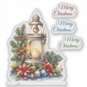 Sticker en vinyle de Noël (Devant)