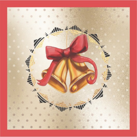 Sticker en vinyle de Noël avec cloches (Devant)