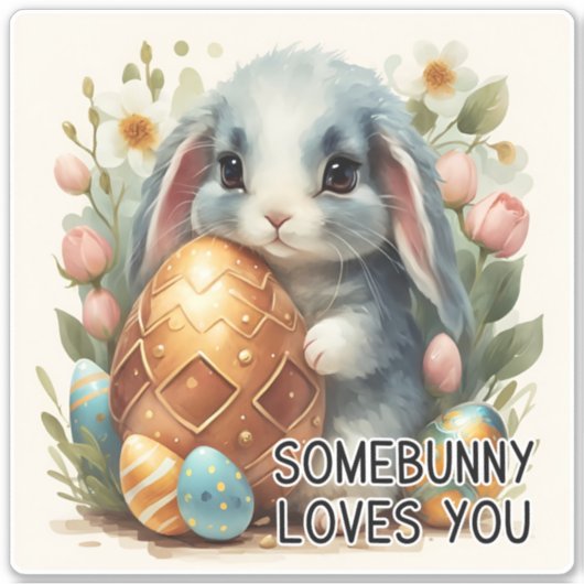 Sticker en vinyle de Pâques (Devant)