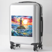 Sticker en vinyle de phare (Sur valise)