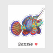 Sticker en vinyle de poisson Mandarin Ocean Fish (Feuille)
