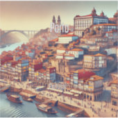 Sticker en vinyle de Porto Portugal 3 pouces (Devant)