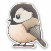 Sticker en vinyle de poulet doux, Sticker pour ois (Devant)