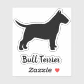 Sticker en vinyle de race de chien Bull Terrier Si (Feuille)