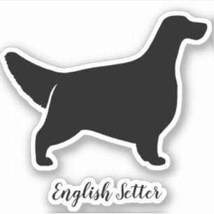 Sticker en vinyle de race de chien de Setter angla