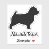 Sticker en vinyle de race de chien Norwich Terrier (Feuille)