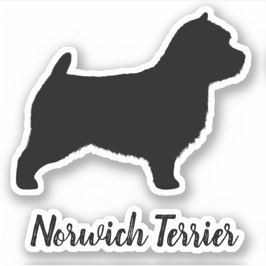 Sticker en vinyle de race de chien Norwich Terrier (Devant)