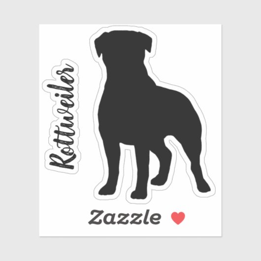 Sticker en vinyle de race de chien Rottweiler (Feuille)