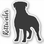 Sticker en vinyle de race de chien Rottweiler (Devant)