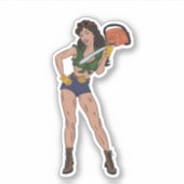 Sticker en vinyle de scie à chaîne étanche (Devant)