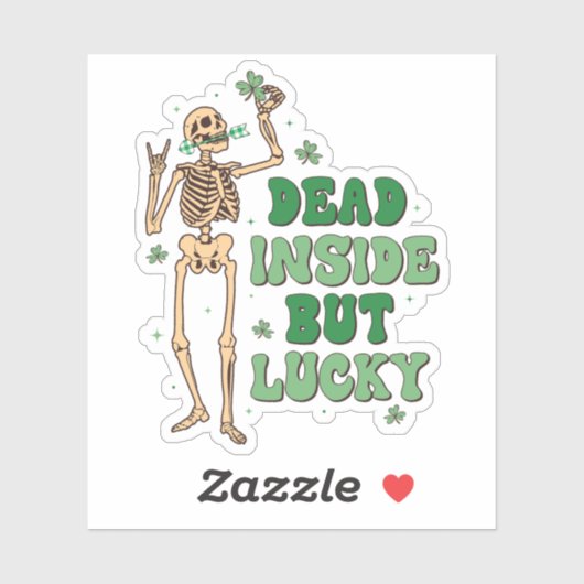 Sticker en vinyle de St. Patrick, mort à l'intérie (Feuille)