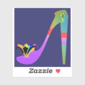 Sticker en vinyle de talon élevé (Feuille)