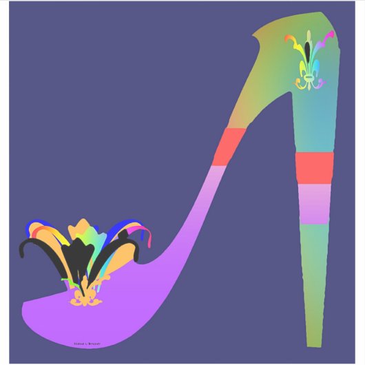 Sticker en vinyle de talon élevé (Devant)