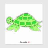 Sticker en vinyle de tortue (Feuille)