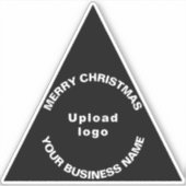 Sticker en vinyle de triangle noir de Noël (Devant)