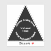 Sticker en vinyle de triangle noir de Noël (Feuille)