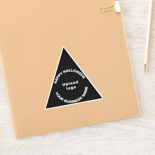 Sticker en vinyle de triangle noir Halloween d'aff (Carnet)