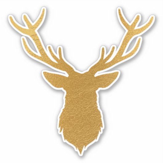 Sticker en vinyle de vacances Glam Gold Foil Reind (Devant)