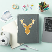 Sticker en vinyle de vacances Glam Gold Foil Reind (Couverture iPad)