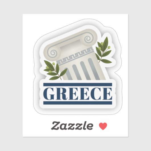 Sticker en vinyle de voyage de Grèce (Feuille)